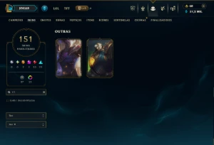 Prata 3 com TODOS os Champs e 151 Skins ( ADC / MID / TOP ) - League of Legends LOL