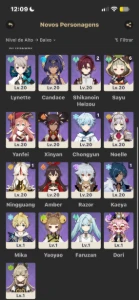 Genshin Conta Ar 42 + Hutao + Zhongli + Kazuha + Mizuki - Genshin Impact
