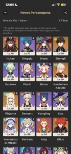 Genshin Conta Ar 42 + Hutao + Zhongli + Kazuha + Mizuki - Genshin Impact