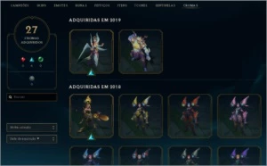 Conta League Of Legends, 739 skins LOL