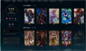 Conta League Of Legends, 739 skins LOL