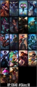 Platina 5 98 champs 18 skins - League of Legends LOL