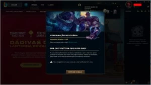 Conta level 100, e-mail não confirmado. - League of Legends LOL