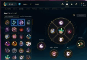 Conta antiga gold , 105 skins diamante nas outras seasons!! - League of Legends LOL