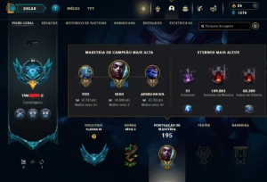 Platina 3 97 Campeões 36 Skins 7 Cromas. - League of Legends LOL