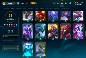Conta Com Quase 100 Skins Habilitadas ( Barato ) Troca Dados - League of Legends LOL