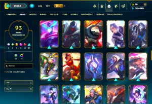 Conta Com Quase 100 Skins Habilitadas ( Barato ) Troca Dados - League of Legends LOL
