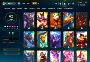 Conta Com Quase 100 Skins Habilitadas ( Barato ) Troca Dados - League of Legends LOL