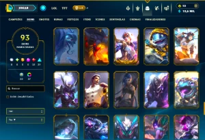 Conta Com Quase 100 Skins Habilitadas ( Barato ) Troca Dados - League of Legends LOL