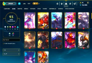 Conta Com Quase 100 Skins Habilitadas ( Barato ) Troca Dados - League of Legends LOL