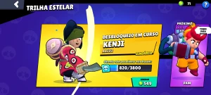 Conta brawl stars 3 lendários desbloqueando kanji!!