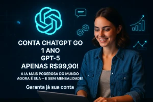 ⚡🧠 Chatgpt Go 1 Ano — Gpt-5 Desbloqueado! 🧠⚡ - Premium