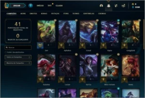 Conta Platina 4 com 7 Skins e 26 Champs - League of Legends LOL