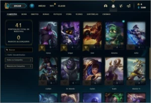 Conta Platina 4 com 7 Skins e 26 Champs - League of Legends LOL