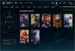 Conta Platina 4 com 7 Skins e 26 Champs - League of Legends LOL