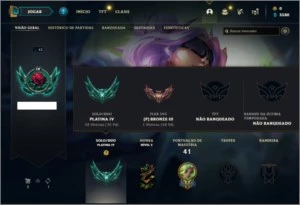 Conta Platina 4 com 7 Skins e 26 Champs - League of Legends LOL