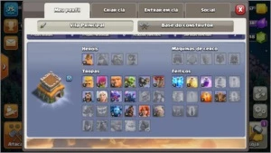 CV8 FULL NENHUM PASSE,MIL GEMAS,4 contrutores e rei full - Clash of Clans