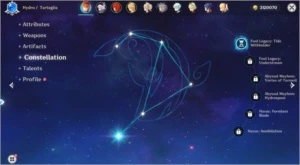 AR50 Diluc + 2Tartaglia + Qiqi + Vários 4 Estrelas - Genshin Impact