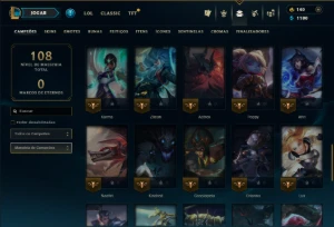 Prata 4 com 55 Champs e 48 Skins ( Mais de 60 Jogos ) - League of Legends LOL