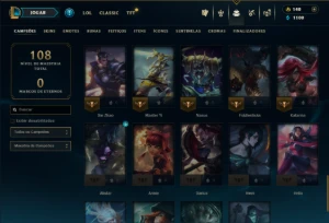 Prata 4 com 55 Champs e 48 Skins ( Mais de 60 Jogos ) - League of Legends LOL