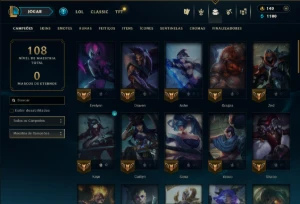Prata 4 com 55 Champs e 48 Skins ( Mais de 60 Jogos ) - League of Legends LOL