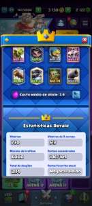 Conta clash Royale Level 34 Arena 17