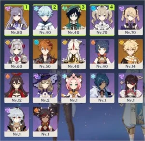 Genshin Impact AR41 - Tartaglia, Keqing, Venti + 14 heroes