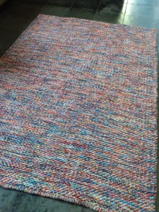 tapete tear algodão  colorido  1,50 x 2,00 - Artesanato e Personalizados