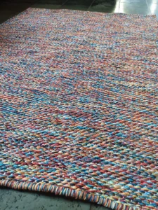 tapete tear algodão  colorido  1,50 x 2,00 - Artesanato e Personalizados