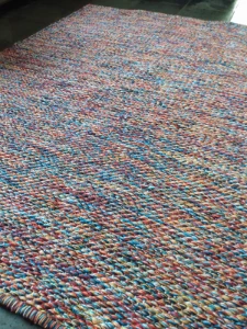 tapete tear algodão  colorido  1,50 x 2,00 - Artesanato e Personalizados