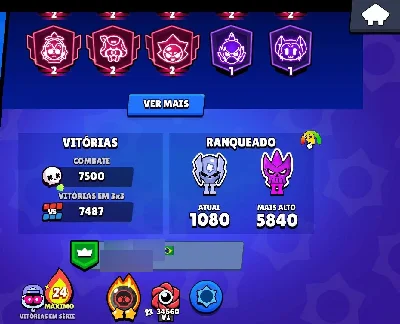 Conta Rara De 2018 - 121.375 Trofeus - Skins Unicas- Para Sa - Brawl Stars