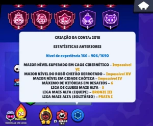 Conta Rara De 2018 - 121.375 Trofeus - Skins Unicas- Para Sa - Brawl Stars