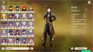 conta upada genshin AR55, 6 personagens 5* e 3 armas 5* - Genshin Impact