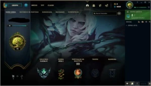 Conta platina 4 com 64% winrate - League of Legends LOL