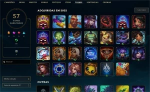LoL Smurf - Conta NV 33 - Todas as Skins e Cromas da Samira. - League of Legends