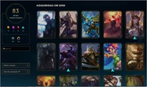 Conta league of legends platina 1 83 skins LOL