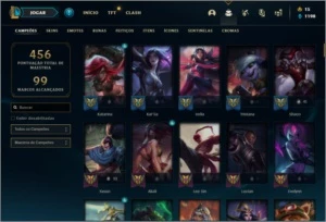 Conta unranked com 135 Champs e 76 Skins ( 2 Prestigios ) - League of Legends LOL