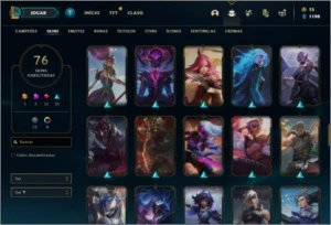 Conta unranked com 135 Champs e 76 Skins ( 2 Prestigios ) - League of Legends LOL