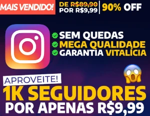 [Promoção] 1K Seguidores Instagram por apenas R$ 9,99 - Redes Sociais