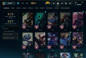 Prata 1 com TODOS os Champs e 187 Skins ( ADC / MID / JG ) - League of Legends LOL