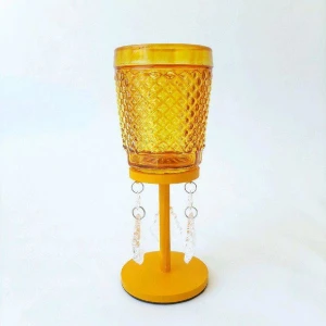 Castiçal Bico de Jaca - Amarelo - G - Artesanato e Personalizados