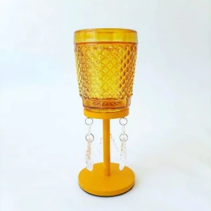 Castiçal Bico de Jaca - Amarelo - G - Artesanato e Personalizados