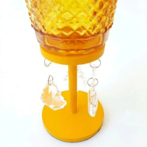 Castiçal Bico de Jaca - Amarelo - G - Artesanato e Personalizados