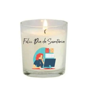 Lembrança Vela Aromática Dia da Secretária 200g