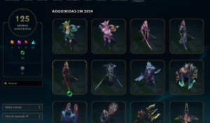 Conta lol + conta valorant muitas skins em ambos lvl 1190 - League of Legends