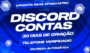 Conta Discord 30 Dias De Criação PARA ATIVAR NITRO - Outros