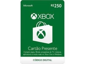 GIFT CARD DIGITAL XBOX CARTÃO PRESENTE R$ 250 (DESCONTO 10$) - Gift Cards