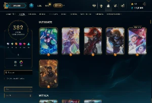 Ouro 4 com TODOS os champs e 382 Skins ( MID / JG / TOP ) - League of Legends LOL