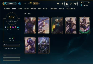 Ouro 4 com TODOS os champs e 382 Skins ( MID / JG / TOP ) - League of Legends LOL