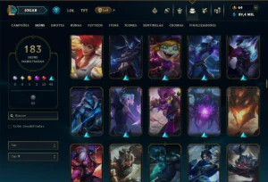 Unranked com TODOS os Champs e 184 Skins ( MONO ADC ) - League of Legends LOL
